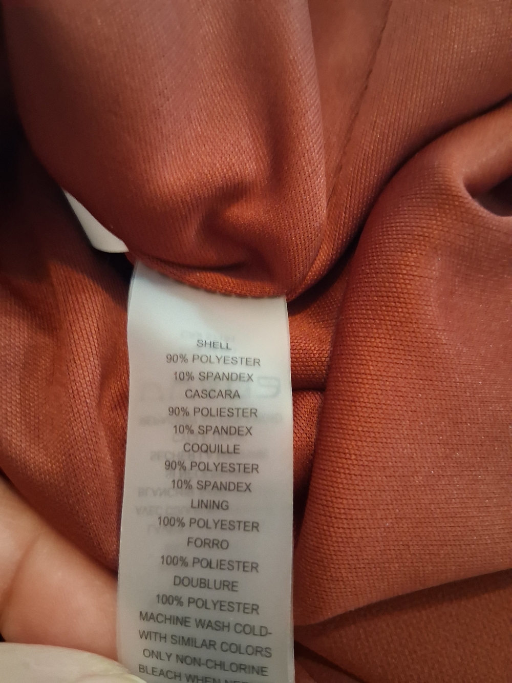 Vince Camuto Sleeveless Ruched Midi Dress in Rust - Picture 8 of 8
